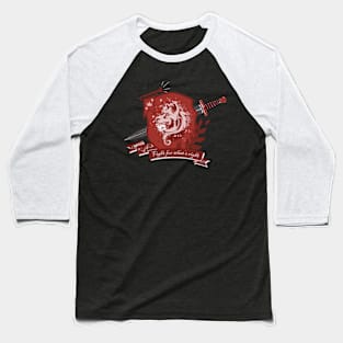 Dog crest, fight for what's right - Red Baseball T-Shirt